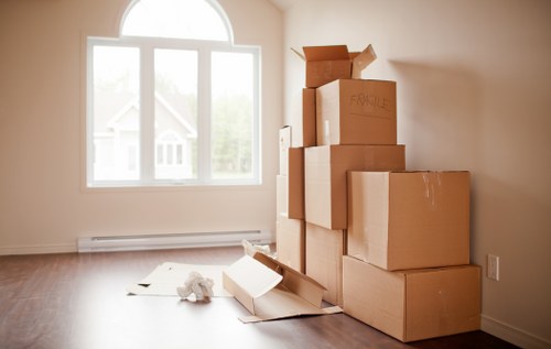 Secure Whitton furniture storage with stacked home furniture